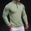 New Stand-up Collar Half Zipper Sweatshirt Sports Men's Long-sleeved Casual Slim Outdoor Sweatshirt Men