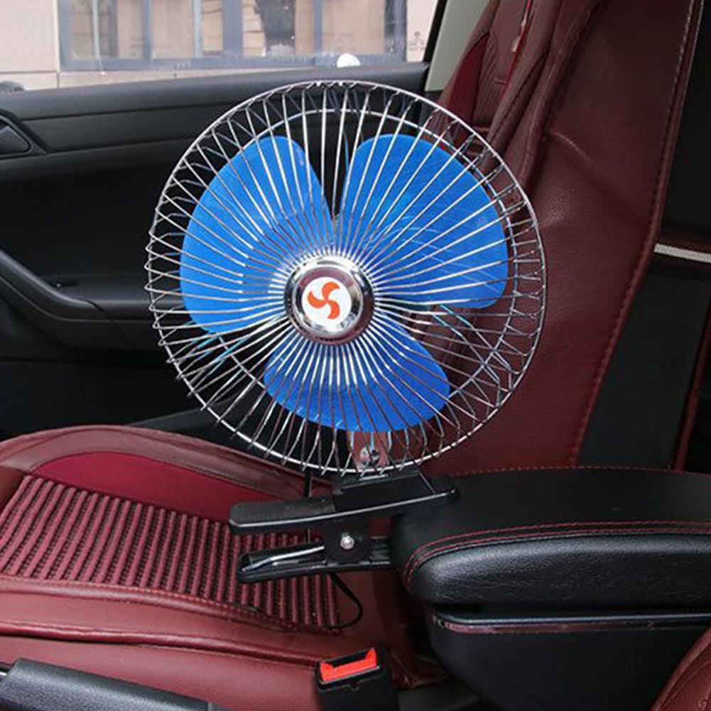 Portable Car Electric Fan 25W 24/12V For Car Fan With Clip Electric Fan Cigarette Lighter Plug For Truck Car Interior Accessorie