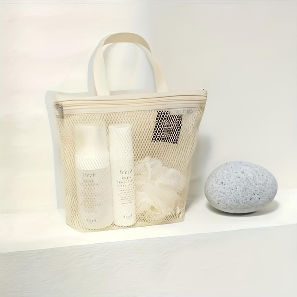 Portable makeup bag Mesh waterproof bath bag Gym bag Sundry storage bag Travel toiletry bag