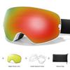SKI Goggles Anti-Fog Snowboard UV400 Outdoor Sports Snowmobile Ski Mask Men Women Glasses with Replacement Lens Free Gifts
