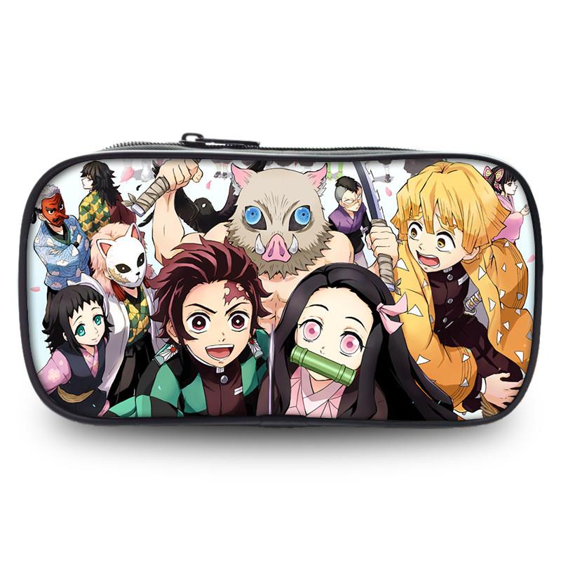 Durable Slayer Demon Pen Bag Versatile Oxford Fabric Large Capacity Stationery Holder