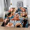 Fashion Billie Eilish Singer Star Flannel Blanket Soft Warm Throw Blanket for Bedroom Living Room Bed Travel Camping Picnic Gift