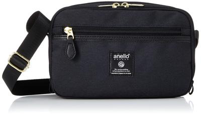 Anello Grande GHM0512 Umhängetasche, Wasserabweisend/Leicht, für Reisen für Erwachsene, Schwarz