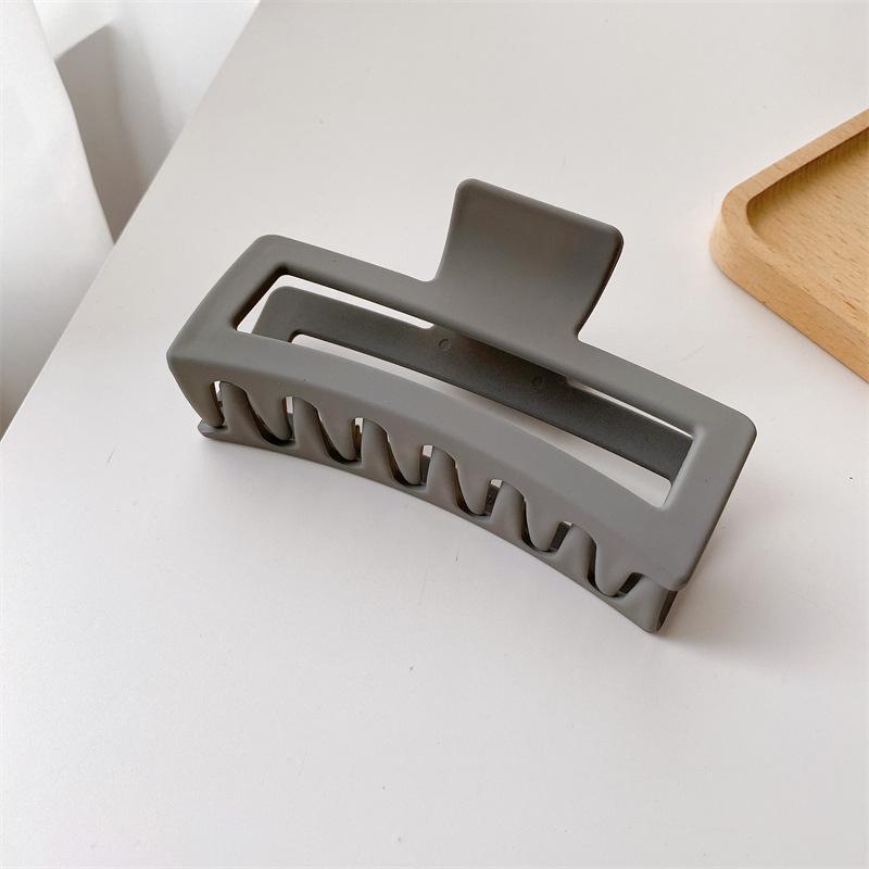 

Универсальный большой зажим для волос Акула 13 см насыщенных однотонных цветов для повседневного использования Premium Gray