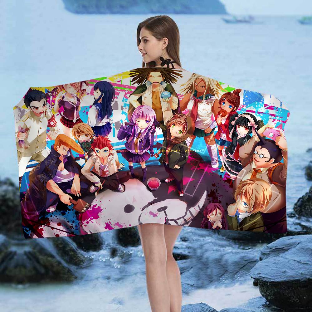 Classic Anime Danganronpa Movie Beach Colorful Bath for Girl Microfiber Quick Dry Sand Free Beach Yoga Spa Gym Pool