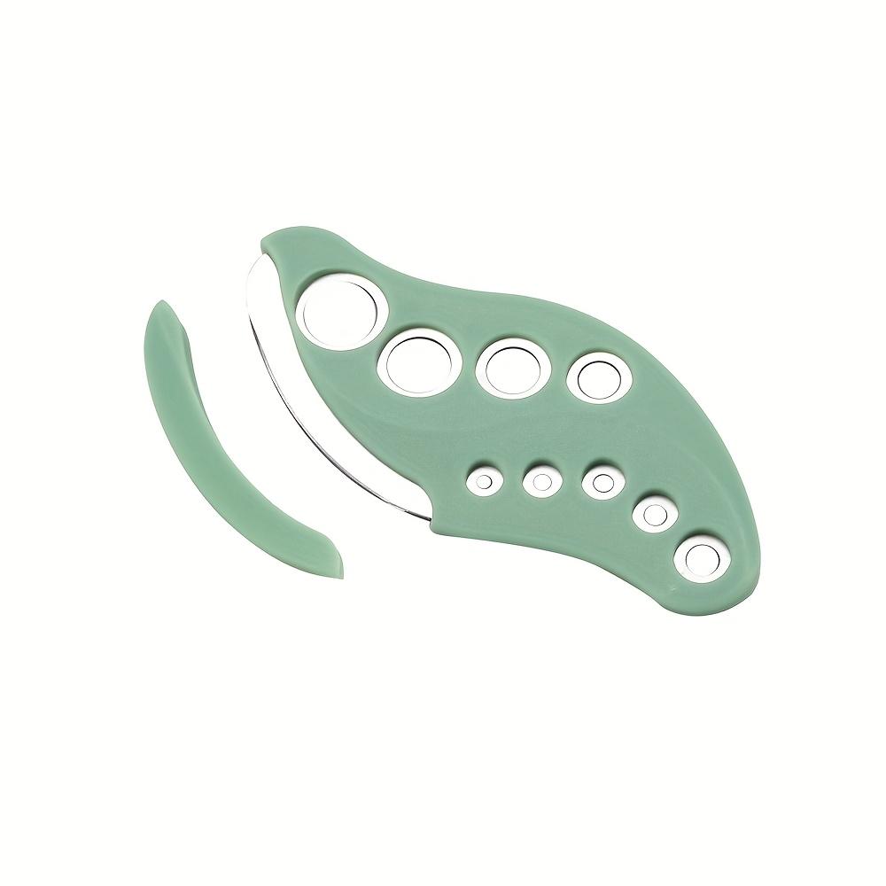 

1PC Mini Vanilla Peeler, Nine Sizes of Holes, with Blade and Protective Cover зелёный