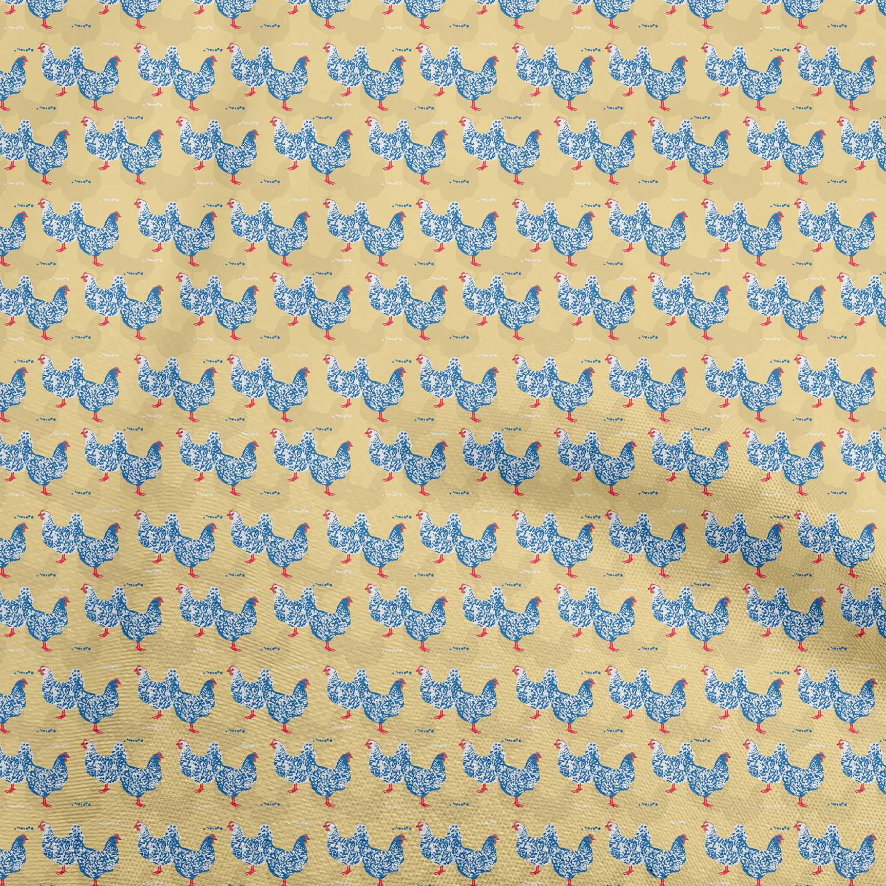 

oneOone Georgette Viscose Beige Fabric Birds Rooster Sewing Craft Projects Fabric Prints By Yard 42 Inch 42 Inch Wide - Viscose Chiffon жовтий