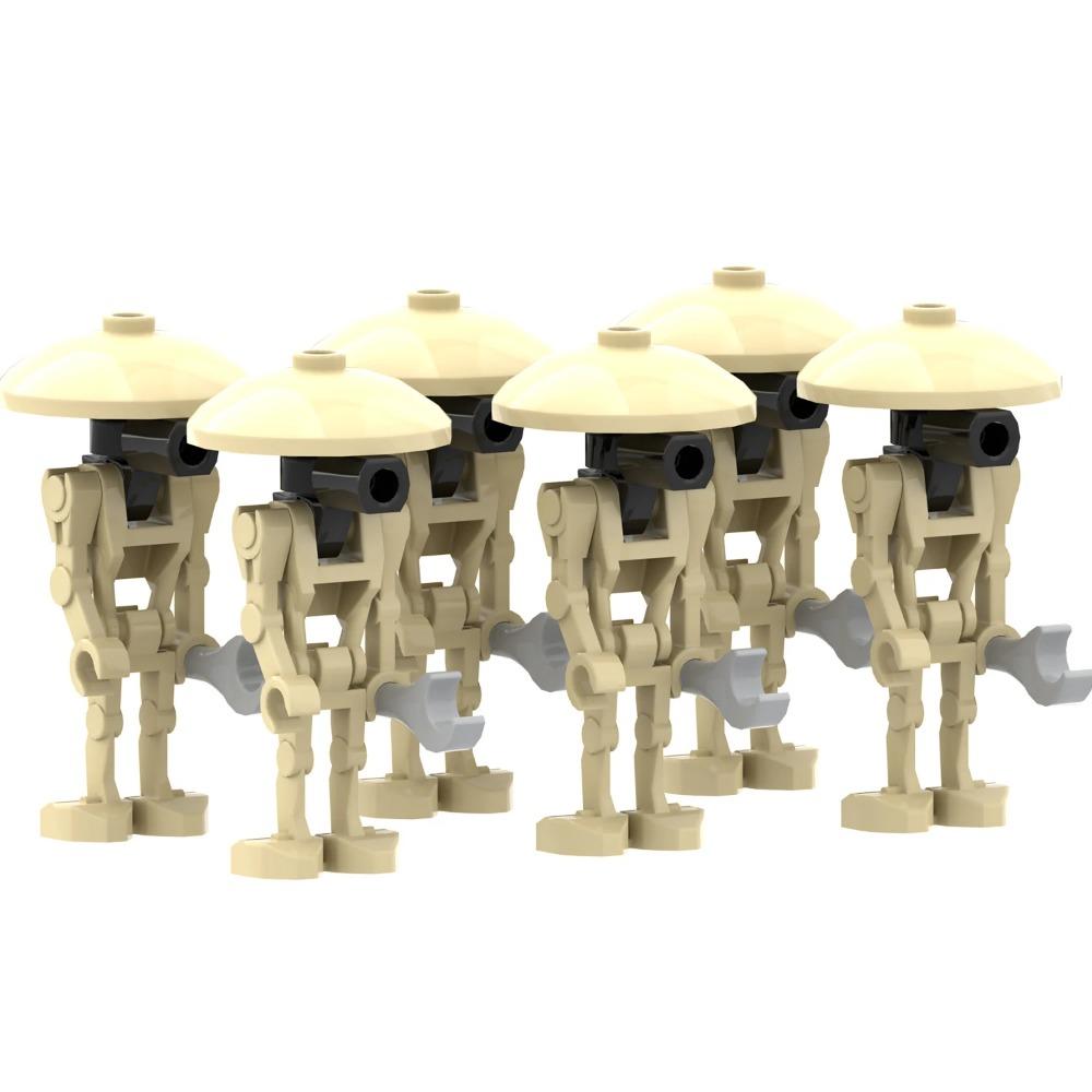 MOOXI Space Wars Series Robot Model MOC Brick DIY Diorama Adult Children Toys Building Block Set Montessori Gift Room Decoration