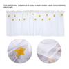 Kitchen Tiers Cabinet Embroidery Curtain Short Curtain Half  Window Treatment(Yellow Stars)