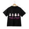 Halloween Trick or Treat Ghost Friends Graphic T-Shirt  - Spooky Streetwear Tee