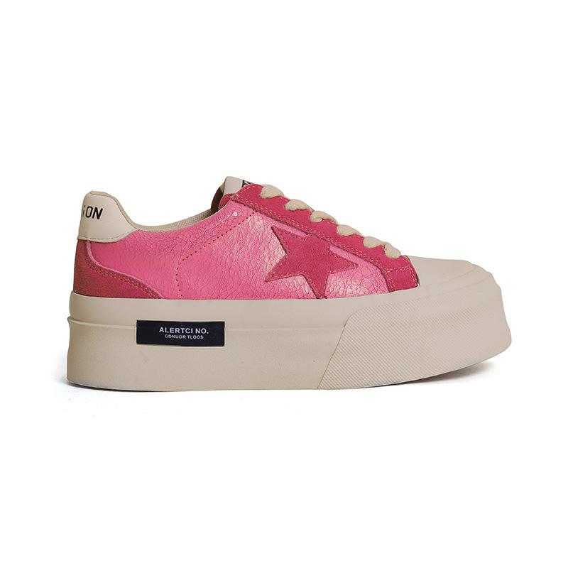 Dámské hvězdné skate boty s tlustou podrážkou, jarní a podzimní nové ležérní univerzální boty na platformě