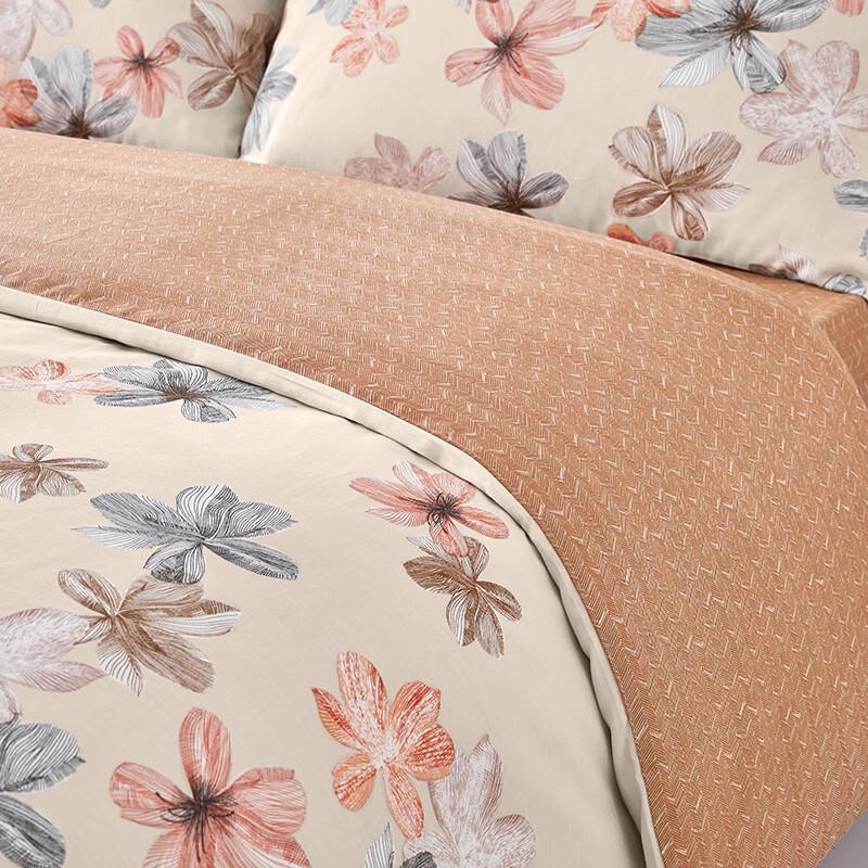 BOSS Peach Blossom Series 40-Count Cotton Bedding Set
