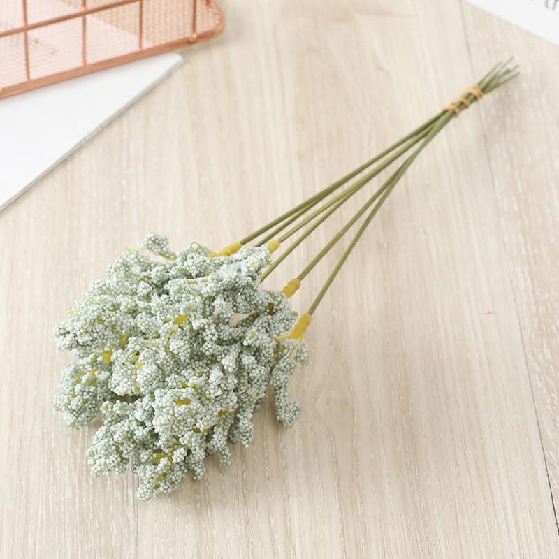 Blumenvase aus geschäumtem Weizen und künstlichem Getreide, Pflanzen-Blumenornament für Zuhause, Büro, Hochzeit, Urlaub, Party, Deor