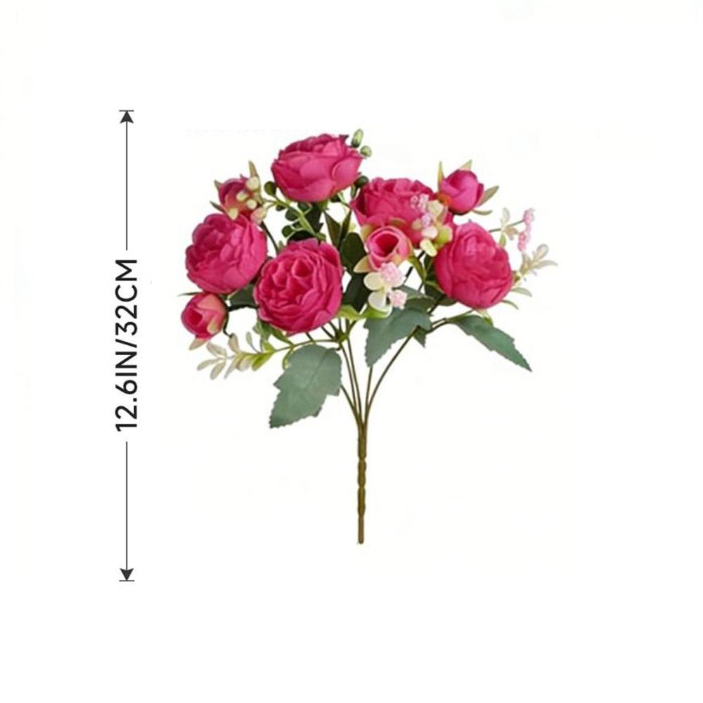 High Quality Big Head Artificial Peony Flowers Bud DIY Accessories Lifelike Floral Bridal Bouquet Home Decoration