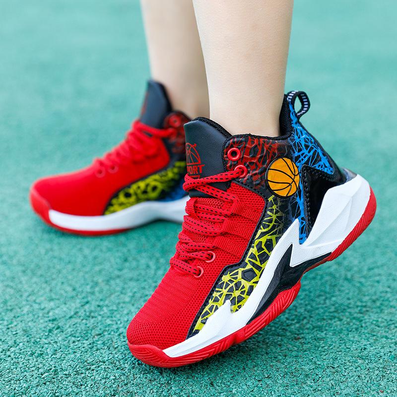 Children's professional basketball shoes Jinjiang 2025 new mesh boys' shoes medium and older children's youth training shoes sports shoes