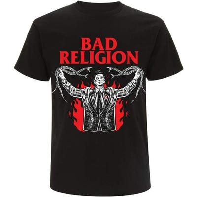 Bad Religion 'Snake Preacher' Letnia Oddychająca Koszulka z Okrągłym Dekoltem i Krótkim Rękawem Dopasowana Bluza do Codziennego Użytku