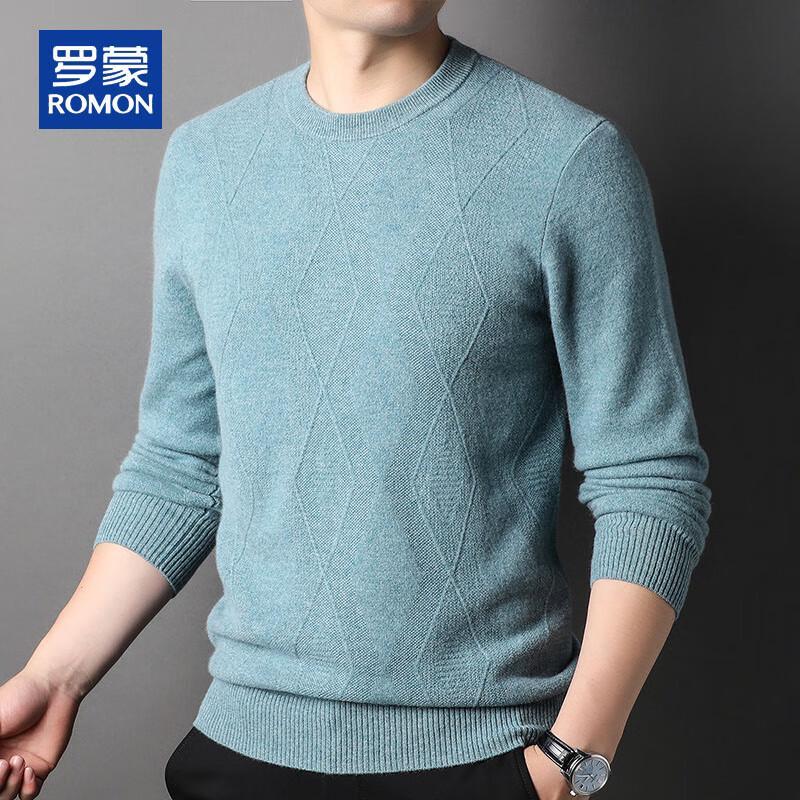 ROMON Men's 100% Pure Cashmere Pullover Sweater