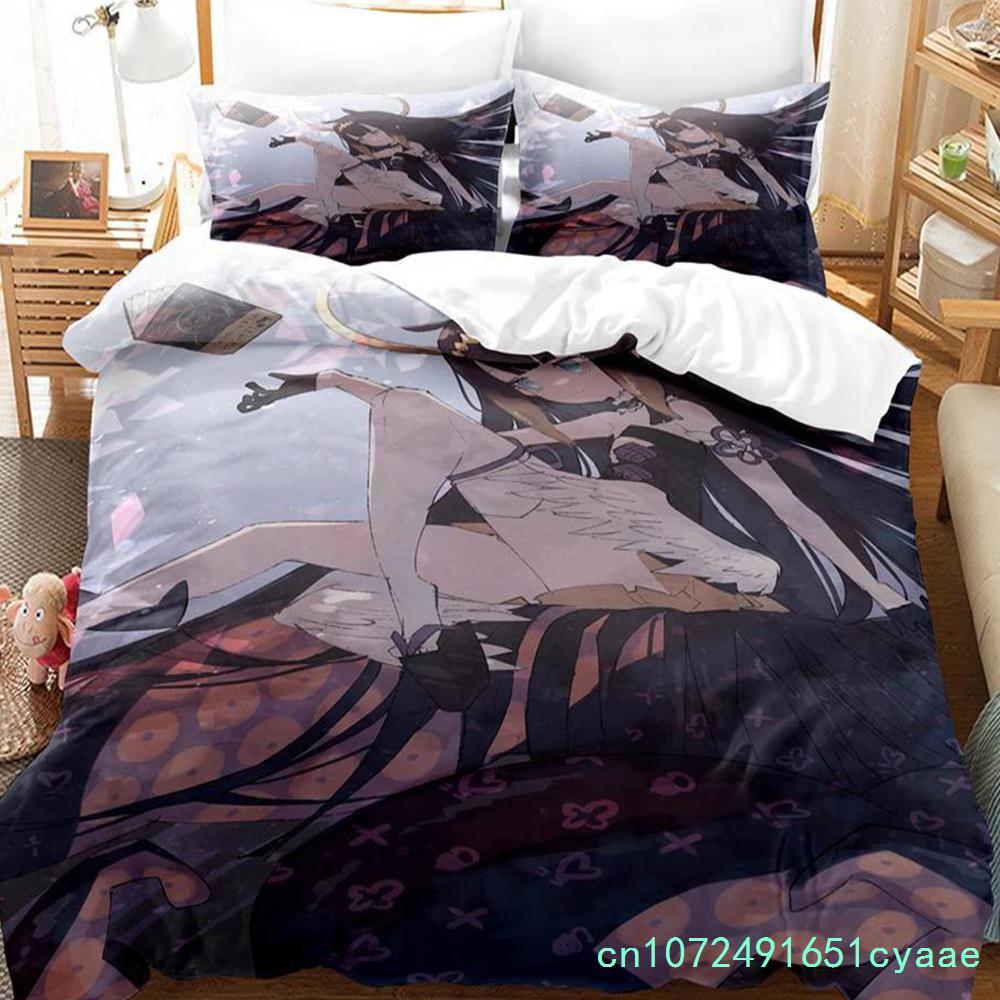 3D Printed Ninomae Inanis holoEN Duvet Cover Anime Bedding Set Double Twin Full Queen King Adult Kids Bedclothes Quilt Cover