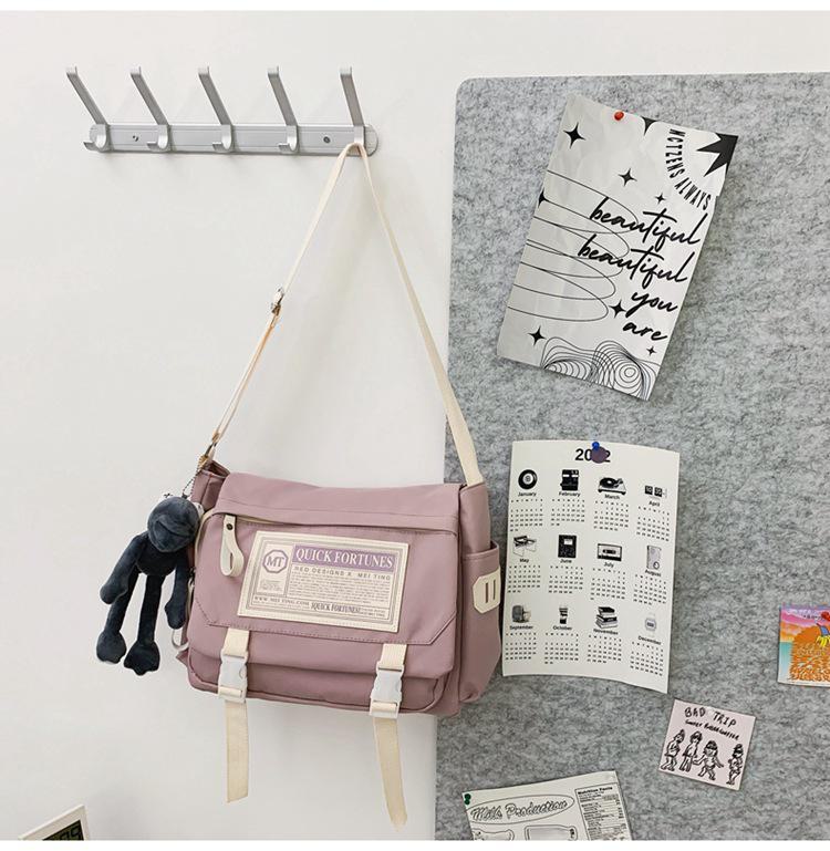 Unisex Forest-Style Shoulder Bag: Trendy, Spacious Backpack & Messenger Bag for Students