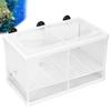 Aquarium Fish Breeder Box Isolation Box Breeder Hatchery Incubator with Suction CupL (with Partition)