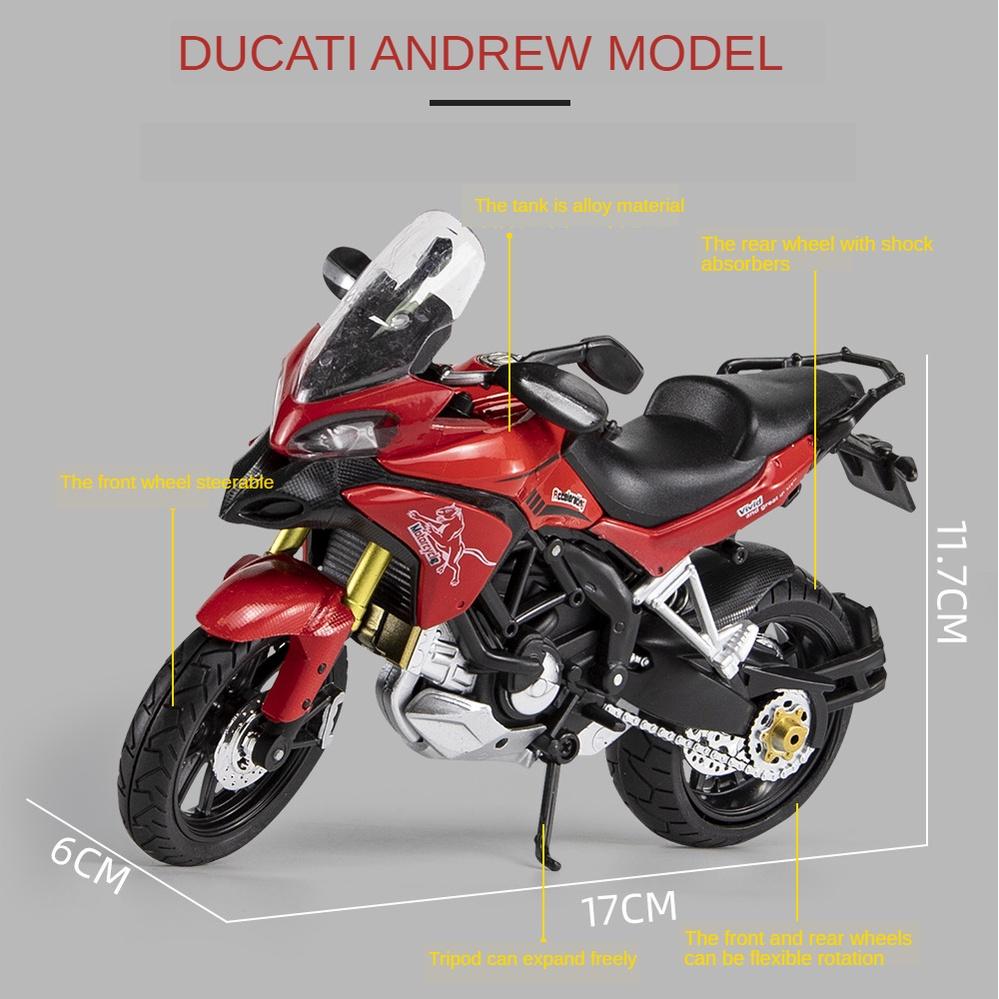 KLT 1:12 Ducati Andrew Motorcycle Alloy Model Car for Kids Toys for Boys Cars Toys for Kids
