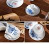 Chaozhou Blue and White Porcelain Gongfu Tea Set: Gaiwan, Mini Tea Cup, and Bowl