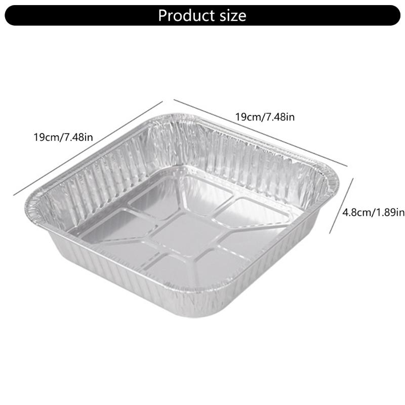 20 Pièces Carrées en Feuille d'Aluminium pour Cuisson et Barbecue Empilables Plateau de Cuisson au Four Accessoires pour Friteuses à Air