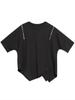 Xitao Asymmetrical Zipper T-shirts Loose Fashion Women Top DMJ1179