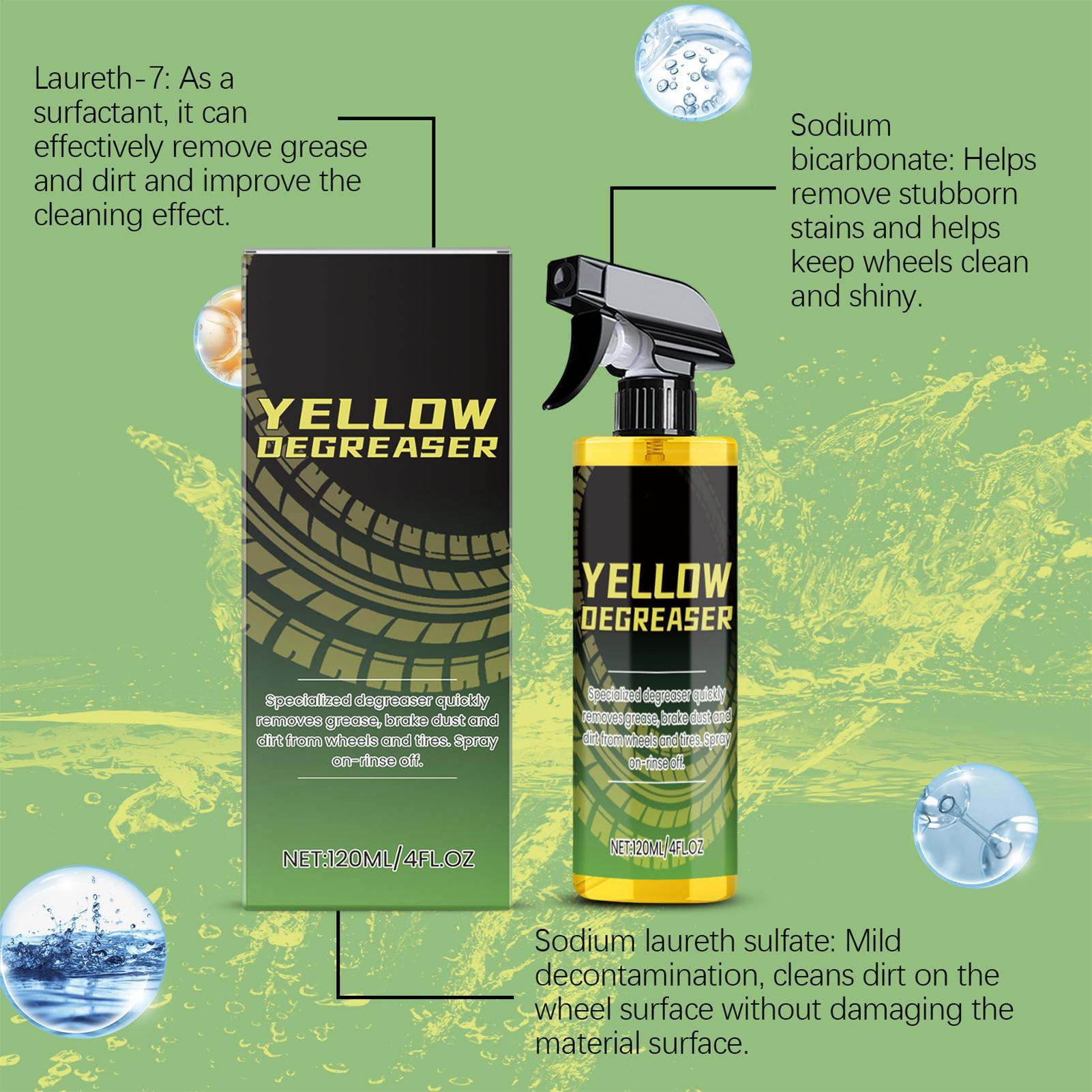 Tire Cleaner Spray 120ml Tire Cleaning Spray Wheel Gloss Restoration For Outdoor Garage Car Truck SUV Sedan Vehicle Automotive China Mainland