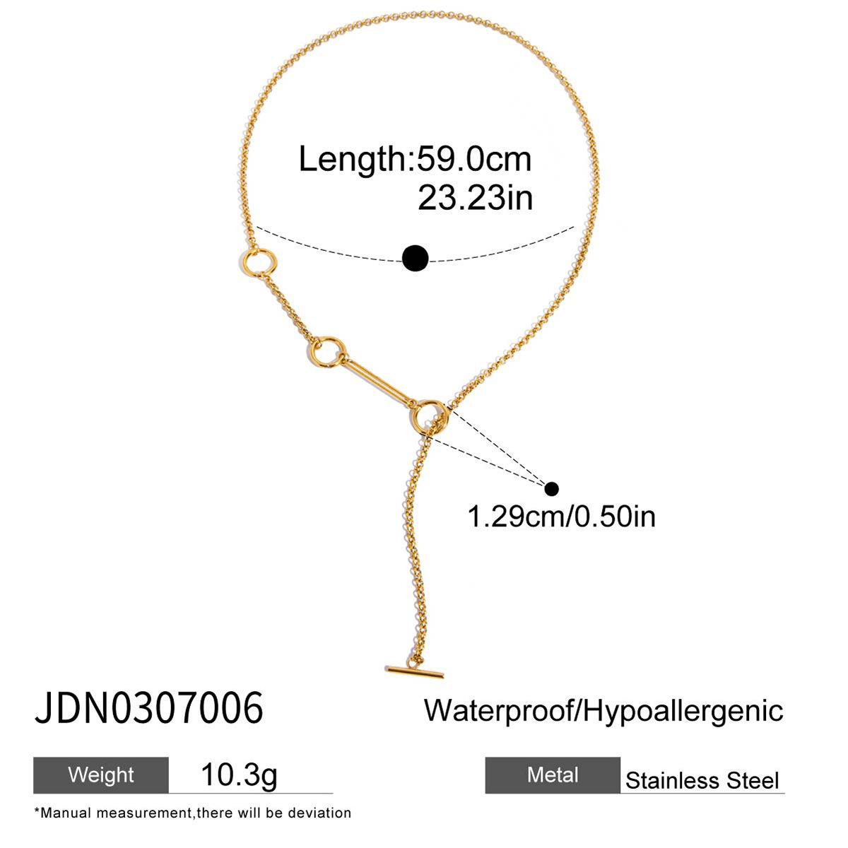 Дизайн Sense 18K Золото, Голубая Бирюза Y-образная Модная Цепочка Ювелирные Изделия