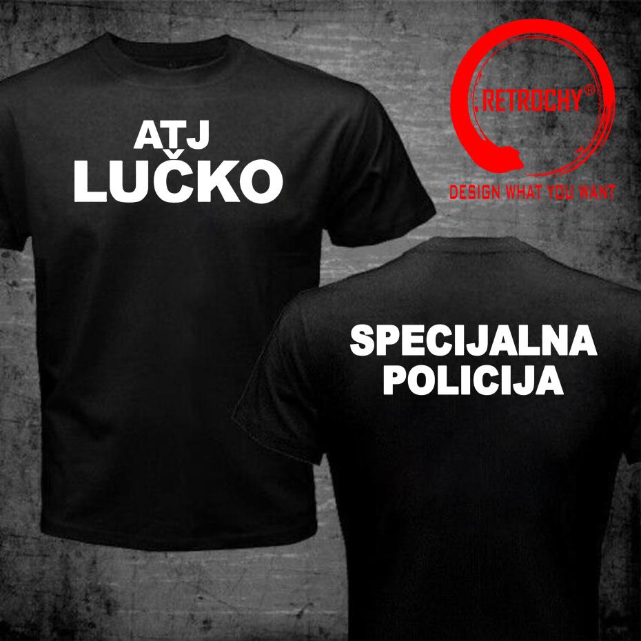 ATJ LUCKO Kroatische Spezialeinheit zur Terrorismusbekämpfung T-Shirt Unisex T-Shirt Unisex Kurzarm Oberteile T-Shirt Sommer Baumwoll-T-Shirt