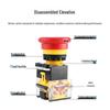 LA38 22mm Red Mushroom Head Emergency Stop Push Button Switch