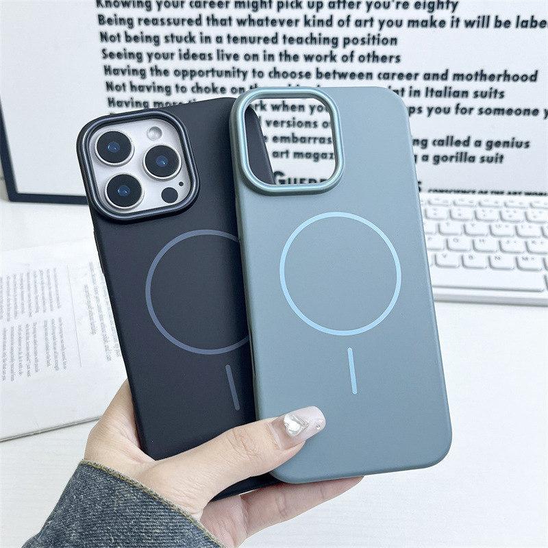 Luxury Skin Touch Scrub PCFor Magsafe Wireless Charging Case For iPhone 16 15 14 13 12 11 Pro Max Plus Magnetic Colorful Cover