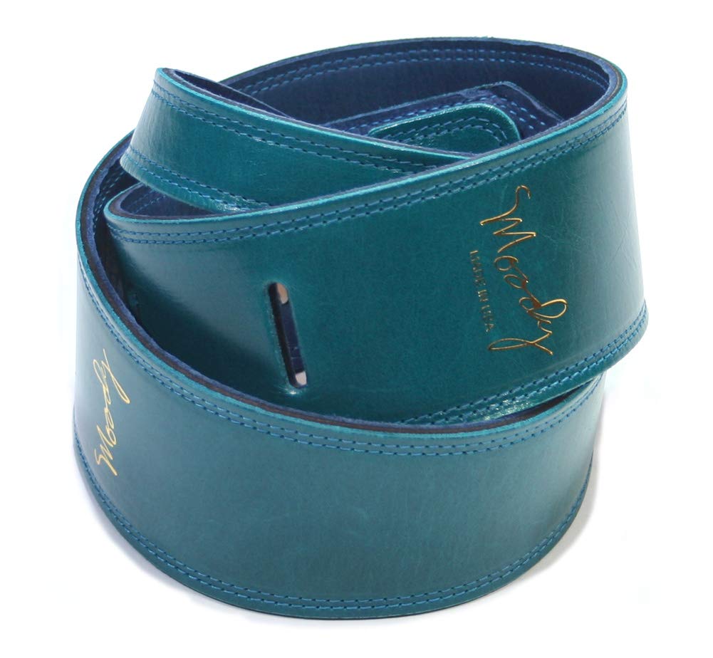 

Leather Backed Guitar Strap Moody Leather Strap [Moody Leather] [Standard / 2.5 ] (Sapphire Blue/Blue) -