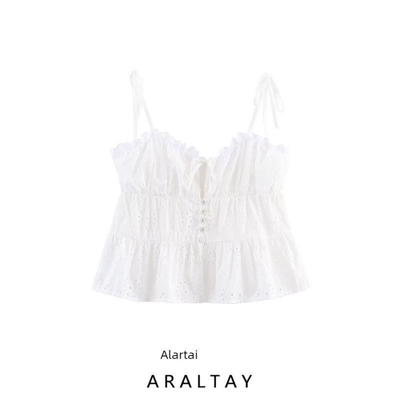 Araltay Autumn New Women's Clothing Fashion Style Fashion All-Matching Casual Cut Out Embroider Tops 8115953