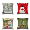 Christmas Cartoon Pillow Cover Cozy Home Office Decor Sofa Bedroom Festive Gift