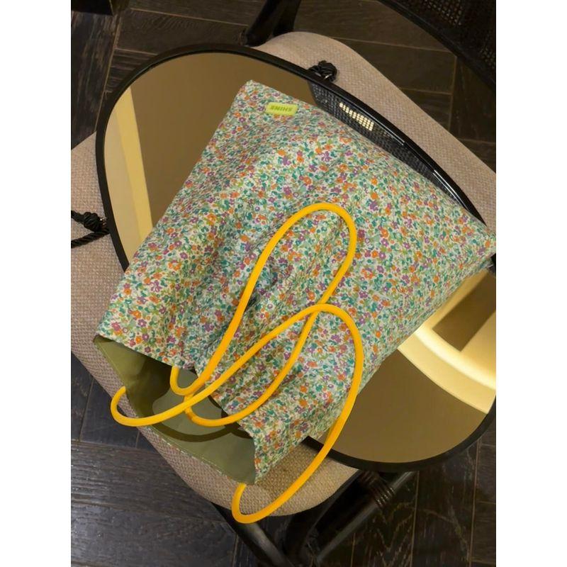 

Summer Mori Style Artistic Cailco Bag Bag 2025 New Arrival Atmosphere Print Fashion Canvas Bag Shoulder Bag Green floral
