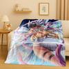 3D Cartoon Digimon Adventure Angemon Flannel Blanket,Soft Warm Plush Throw For Home Bedroom Bed Sofa Cover Picnic Office Kids
