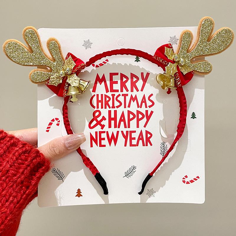 Mori Style Reindeer Antler Headband: Cute Christmas Hair Clip for Women & Kids