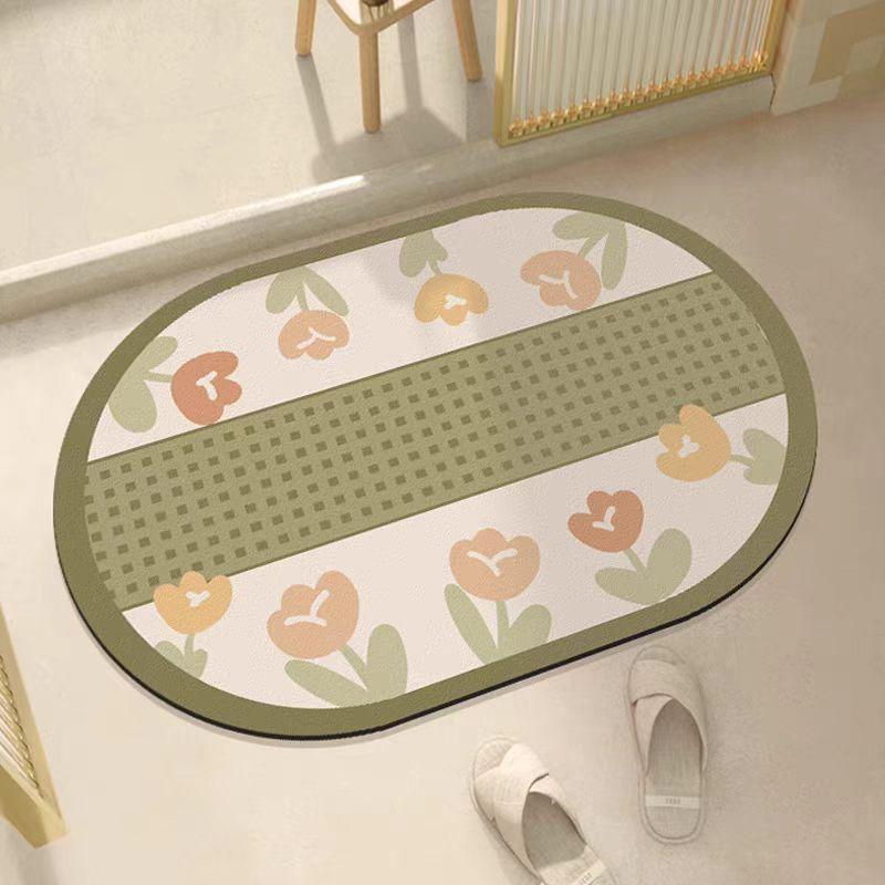 

Small Fresh Flower Diatom Mud Floor Mat Bathroom Non-Slip And Easy To Take Care Of Floor Mat Bathroom Water-Absorbing Quick-Drying Dirt-Resistant Floo 50*80cm тюльпан