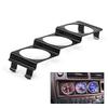 Universal 52mm 3 in 1 Gauge Meter Water Temp Oil Pressure Voltage Dash Panel Pod Black 2 Inch