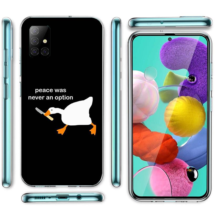 Cartoon Cute Goose Game Phone Case For Samsung Galaxy A52 A32 A22 A12 A51 A31 A50S A30S A20S A10S Note 20 Ultra 10 Plus S10 A72