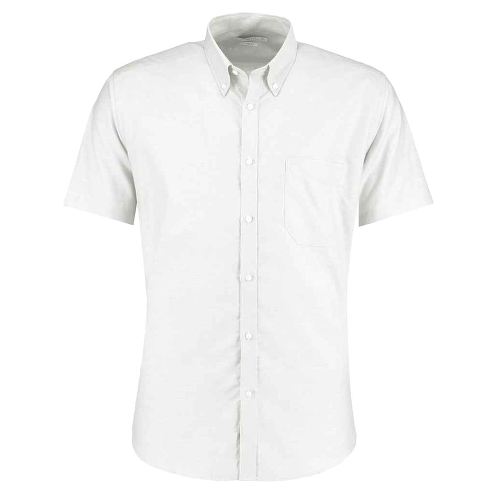 Kustom Kit Mens Oxford Slim Short-Sleeved Shirt