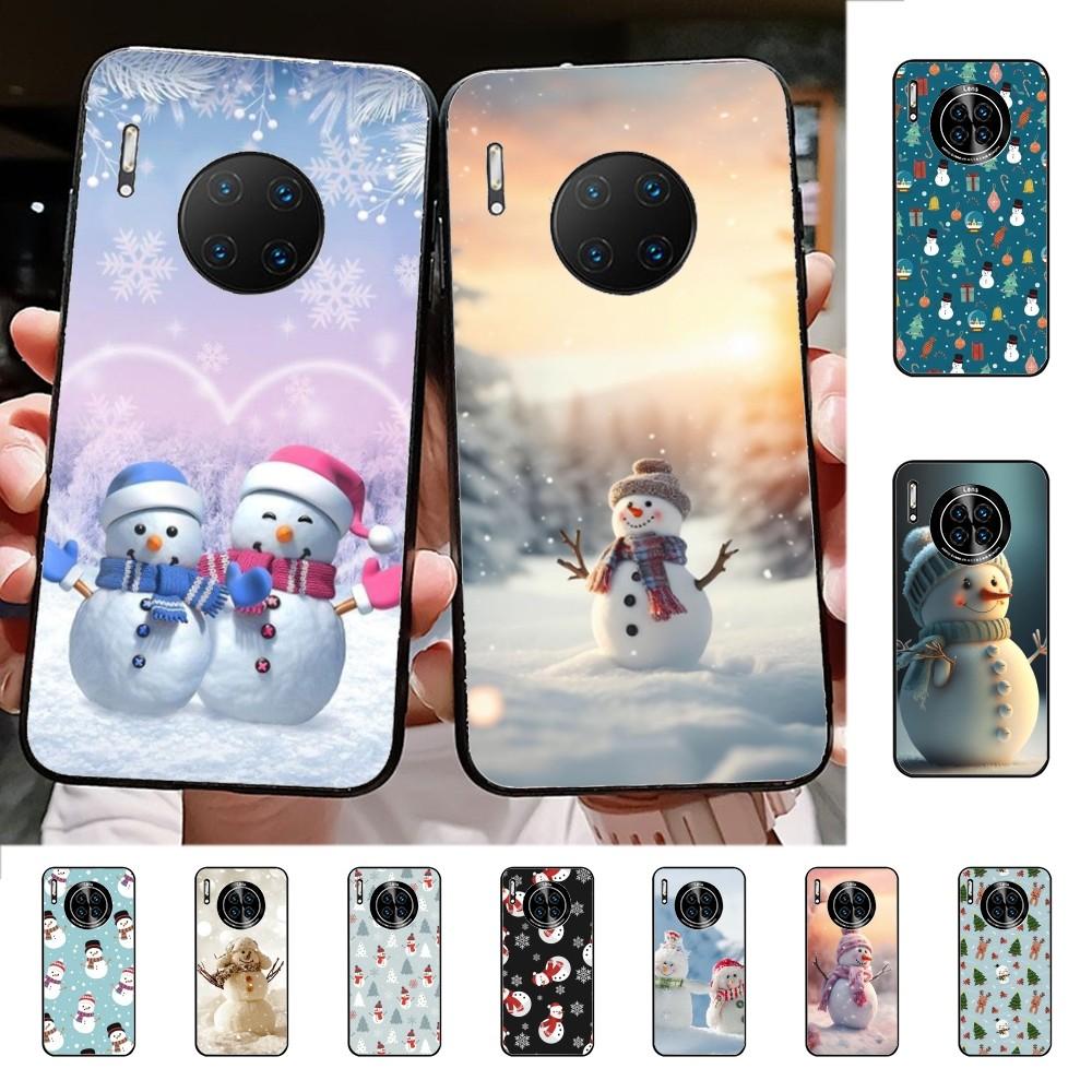 Christmas Snowman Phone Case For Huawei Mate 10 20 30 40 50 lite pro Nova 3 3i 5 6 SE 7 pro 7SE