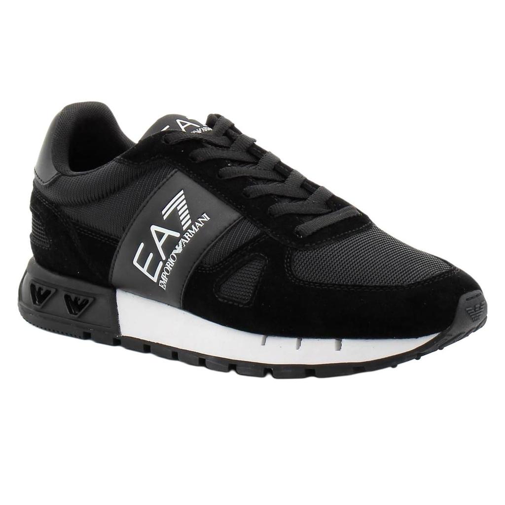 Emporio Armani Pu Comfortable Versatile Low-Top Casual Shoes Men sneaker Black X8X151XK354A120