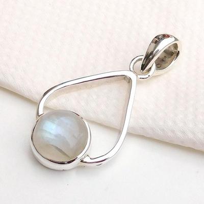 Moonstone Gemstone Pendant, Solid 925 Sterling Silver Pendant, Designer Pendant, Reiki Pendant, Unique Gifts
