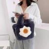 Autumn new tote bag plush bag poached egg fried egg sunflower handbag messenger bag shoulder bag