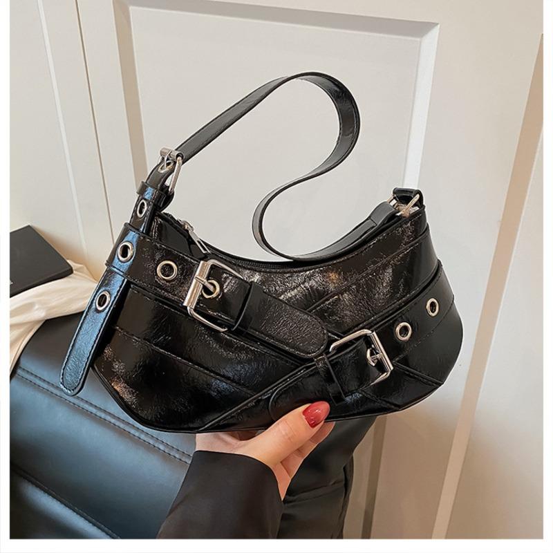 Высококачественная популярная изысканная подмышечная сумка женская 2 летняя новая модная нишевый дизайн яркая сумка через плечо чёрный