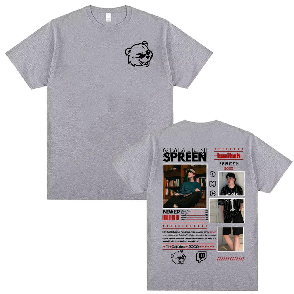 Rapper Spreen Estampado Para Remera 2025 Cover T Shirt Men Women Harajuku Hip Hop Fashion Style Tshirts Summer ONeck Shirt