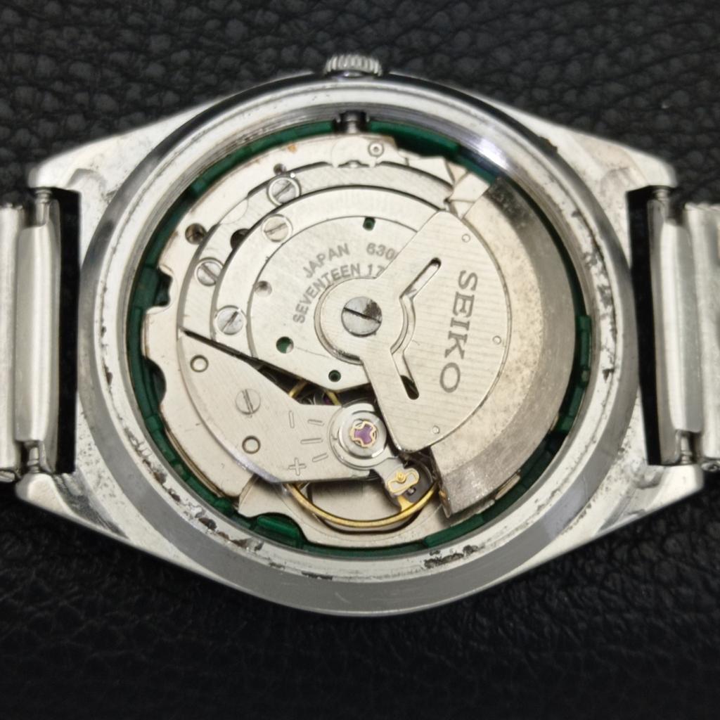SEIKO AUTOMATIC 6309A JAPAN MENS VINTAGE BLACK COLOR DIAL WATCH a701620-5 R206c-a701620